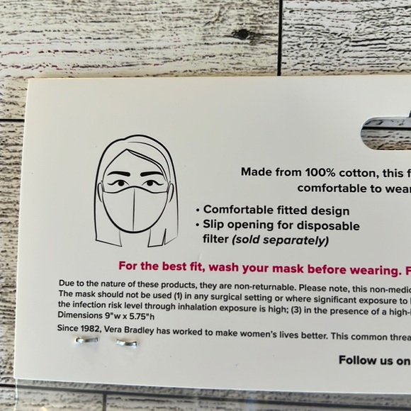Vera Bradley Accessories 2 Vera Bradley Face Masks W Adjusters
